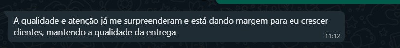 Elogio de uma agência cliente sobre a peça entregue