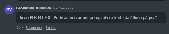 Elogio de uma agência cliente sobre a peça entregue